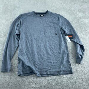 Bass Outdoor Ombre Blue Long Sleeve Utility Tee L NWT 5028